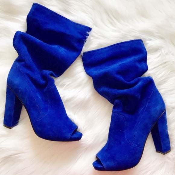 blue slouch boots